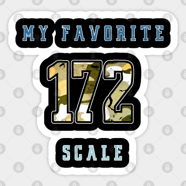 Scale model 172 camo Sticker by GraphGeek